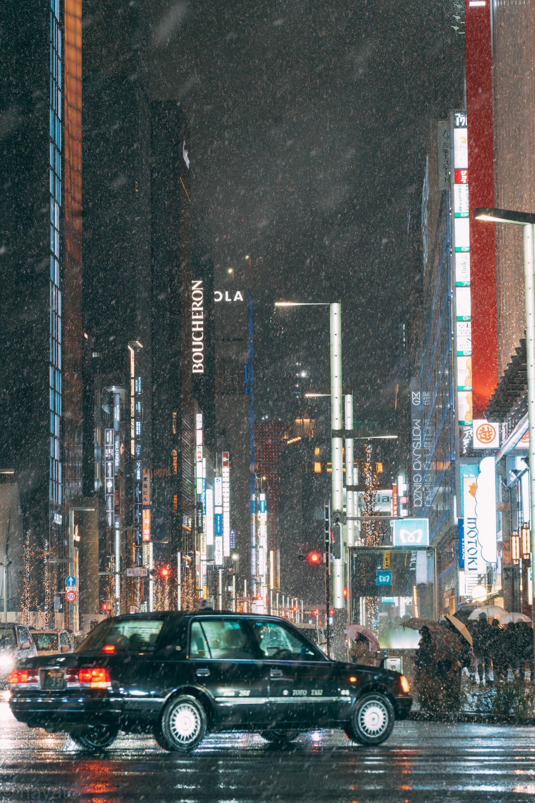 东京-银座-初雪