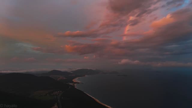 海南万宁晚霞彩虹