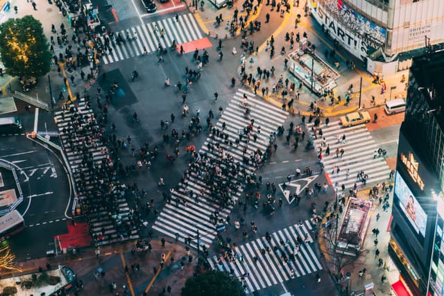 东京-涉谷十字路口